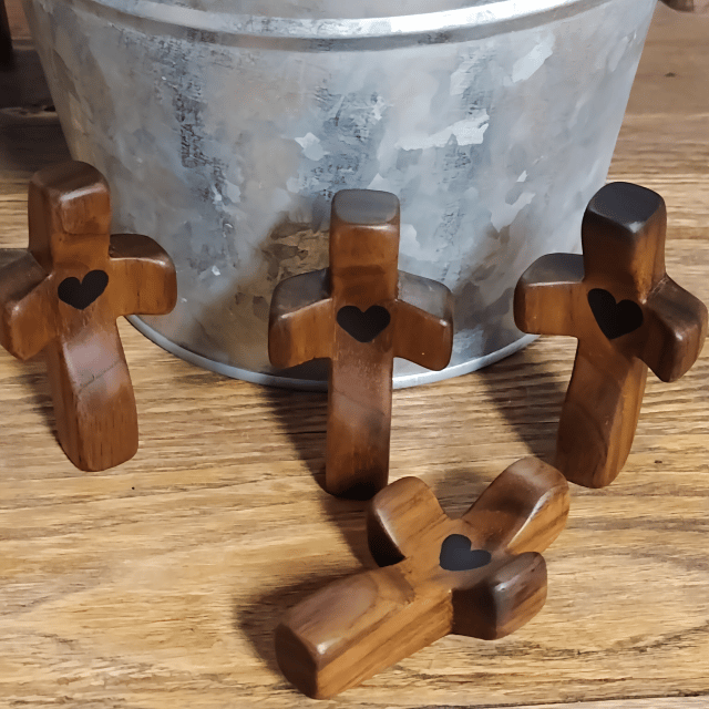 Handcrafted Wooden Cross My Heart