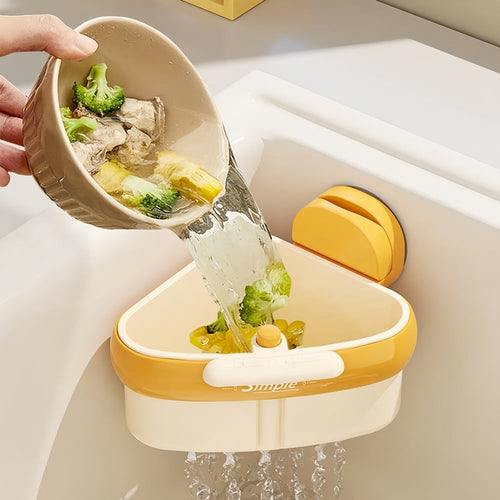 💧2026 New Release - Suction Cup Sink Corner Rack