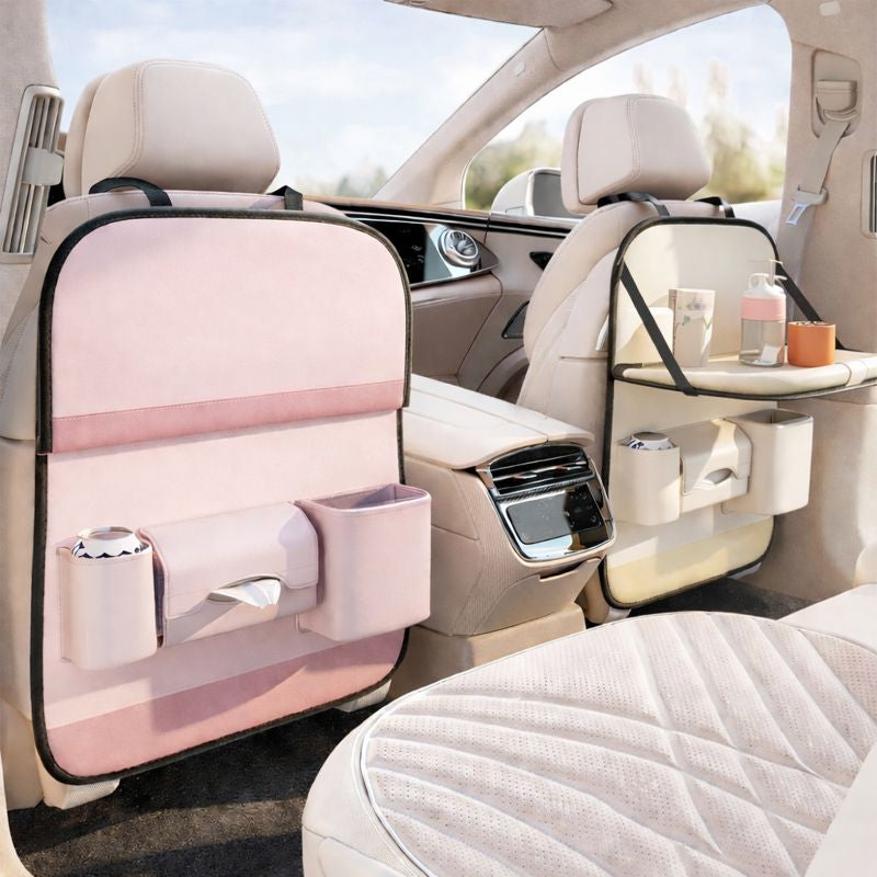 Car Backseat Organizer with Foldable Tray