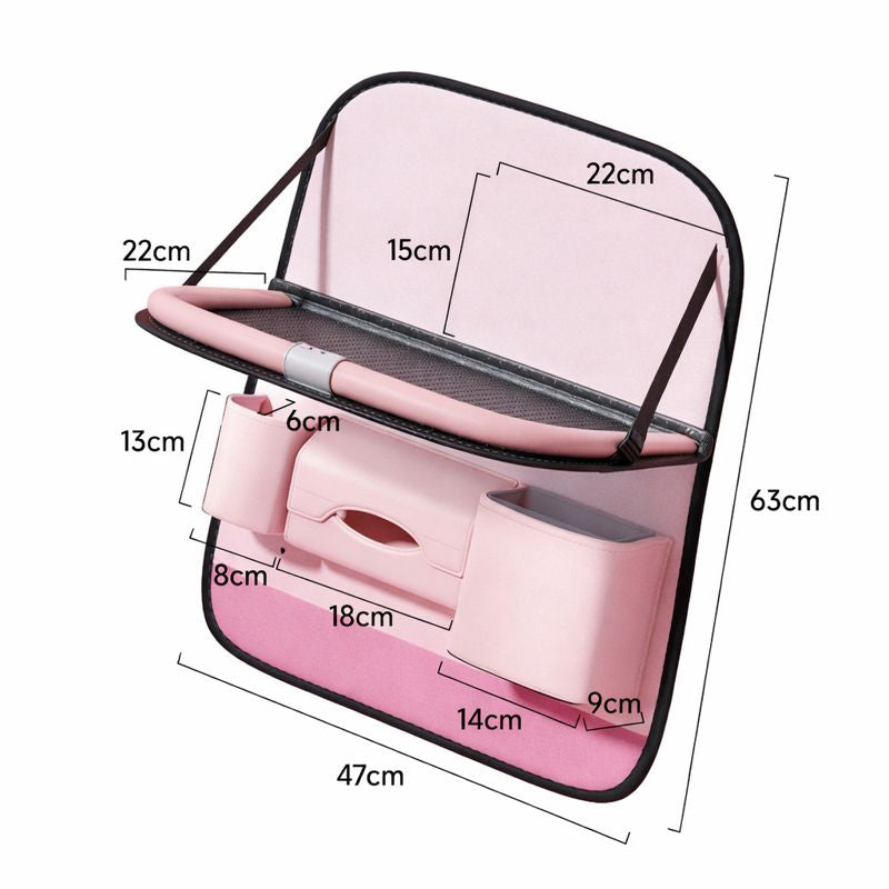 Back Seat Organizer with Foldable Tray