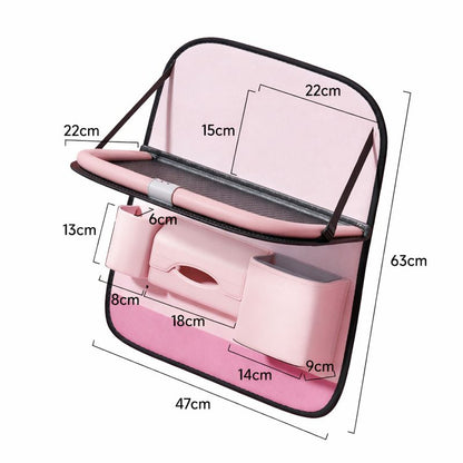 Car Backseat Organizer with Foldable Tray