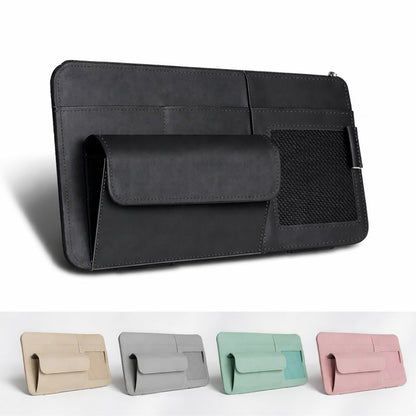 Nappa Leather Car Sun Visor Organizer