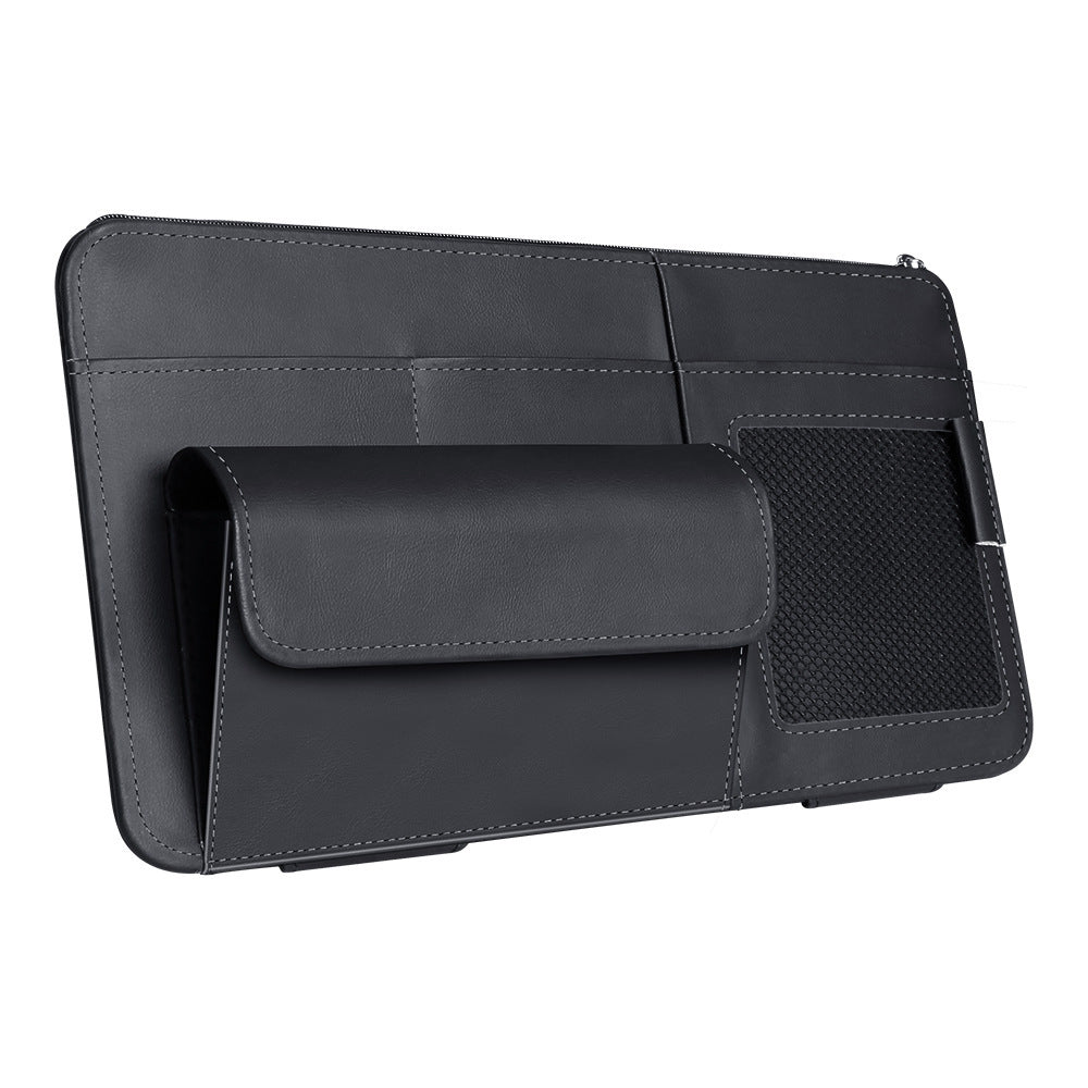 Nappa Leather Car Sun Visor Organizer