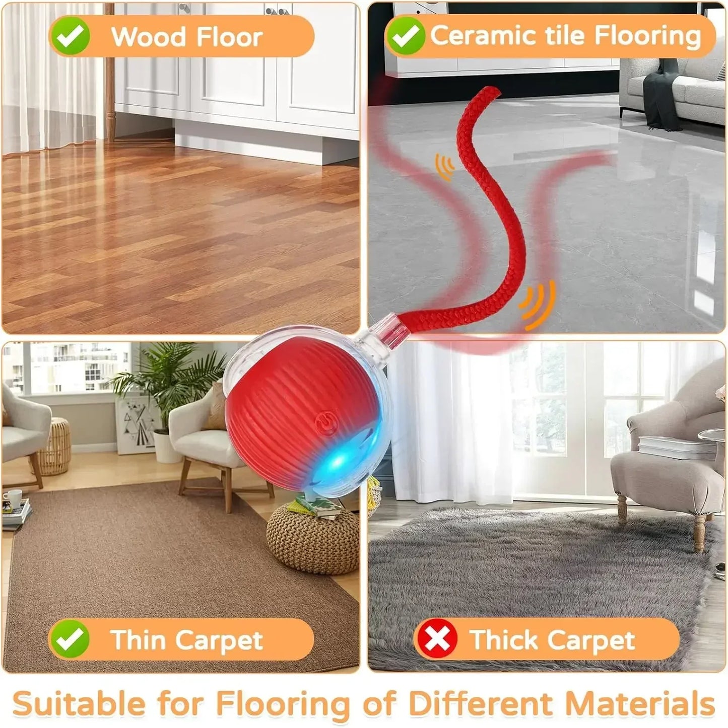 Magic Ball with Lights - Rechargeable, cat's favorite toy!